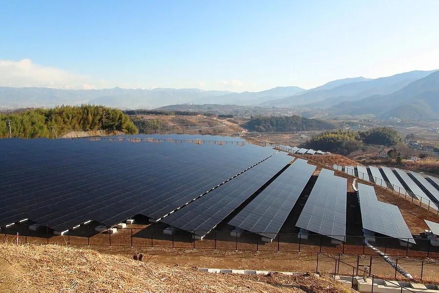 Standalone solar array serving an off-grid area